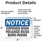 Signmission Exposed High Voltage Buss Bars Inside OSHA Notice Sign, Vinyl Decal, 5in W x 3.5in L, 2PK OS-2PACK-NS-D-35-L-12283 - alternate 2